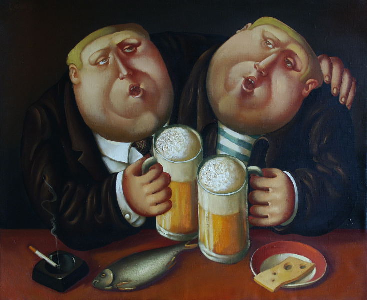 Beer brothers, 2003, Painter - Ivanov Boris Mikhailovich 