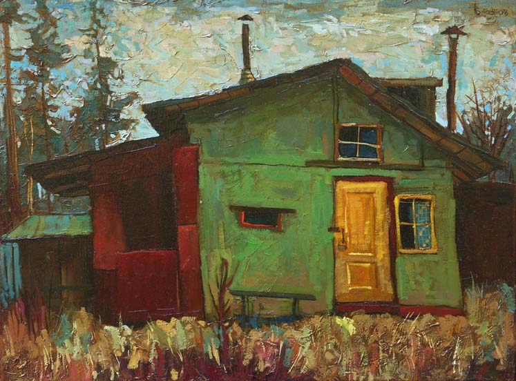 Green hangar, 2007, Painter - Ivanov Boris Mikhailovich 