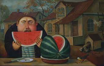 August. Watermelon., 2010, Painter - Ivanov Boris Mikhailovich 