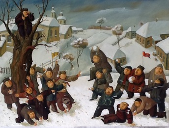 Snow battle, 2015, Painter - Ivanov Boris Mikhailovich 