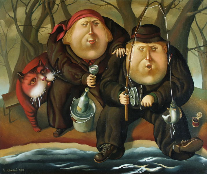 Go fishing, 2003, Painter - Ivanov Boris Mikhailovich 