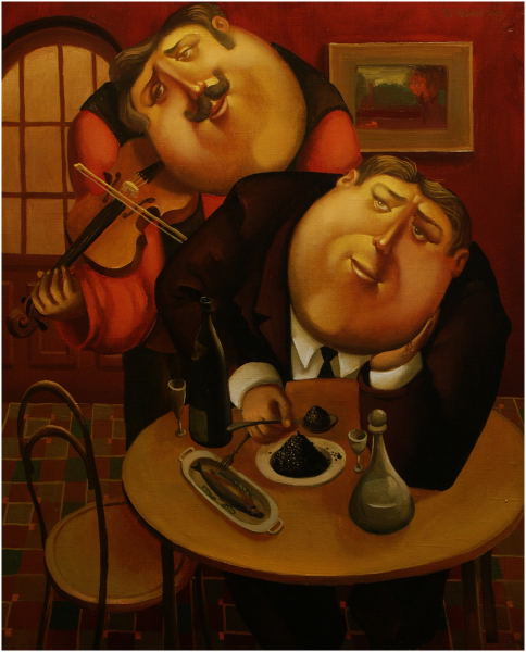 In the restaurant, 2003, Painter - Ivanov Boris Mikhailovich 
