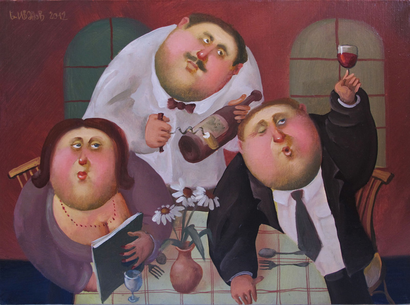 In the restaurant , 2012, The artist - Boris Ivanov