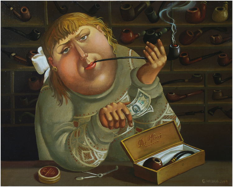 Pipe seller, 2004, Painter - Ivanov Boris Mikhailovich 