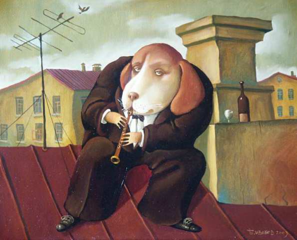 Song on the roof, 2003, Painter - Ivanov Boris Mikhailovich 