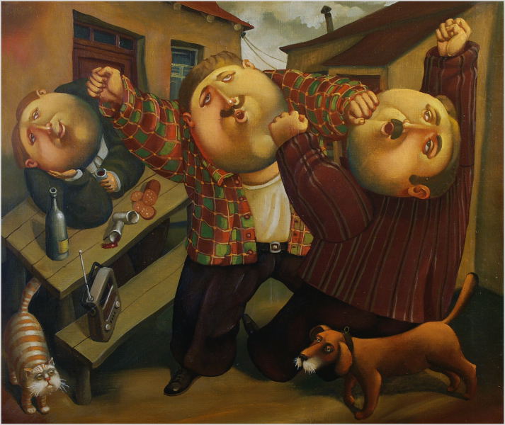 The guys from our yard, 2004, The artist - Boris Ivanov