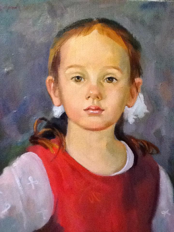 Детский портрет( Архипова), 2014, Художник - Иванов Борис Михайлович